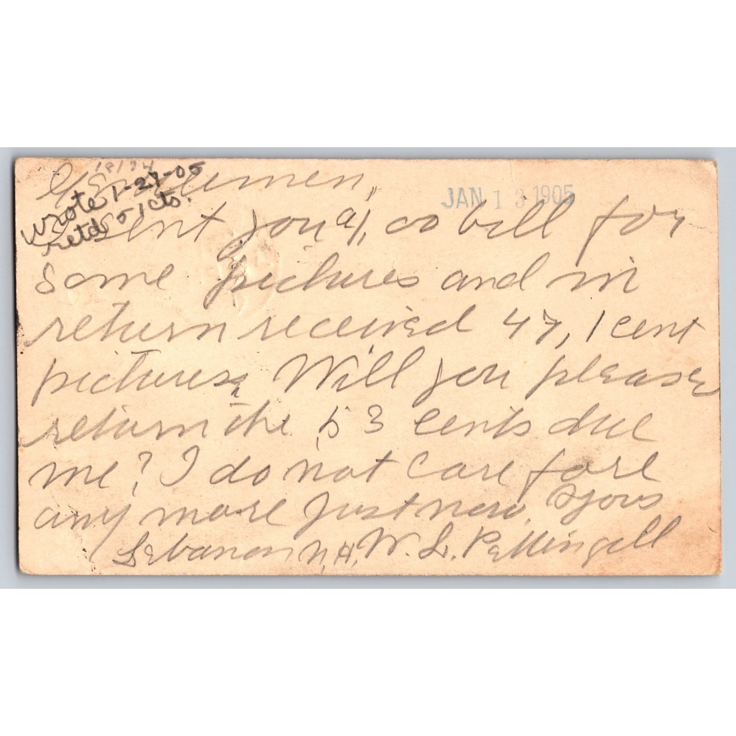 Boston MA Massachusetts Perry Picture Company McKinley 1905 Postcard