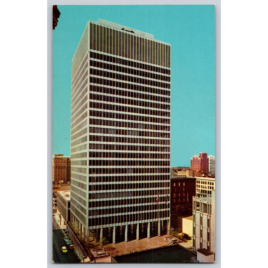 Memphis TN Tennessee New First National Bank Building Chrome Postcard Unused