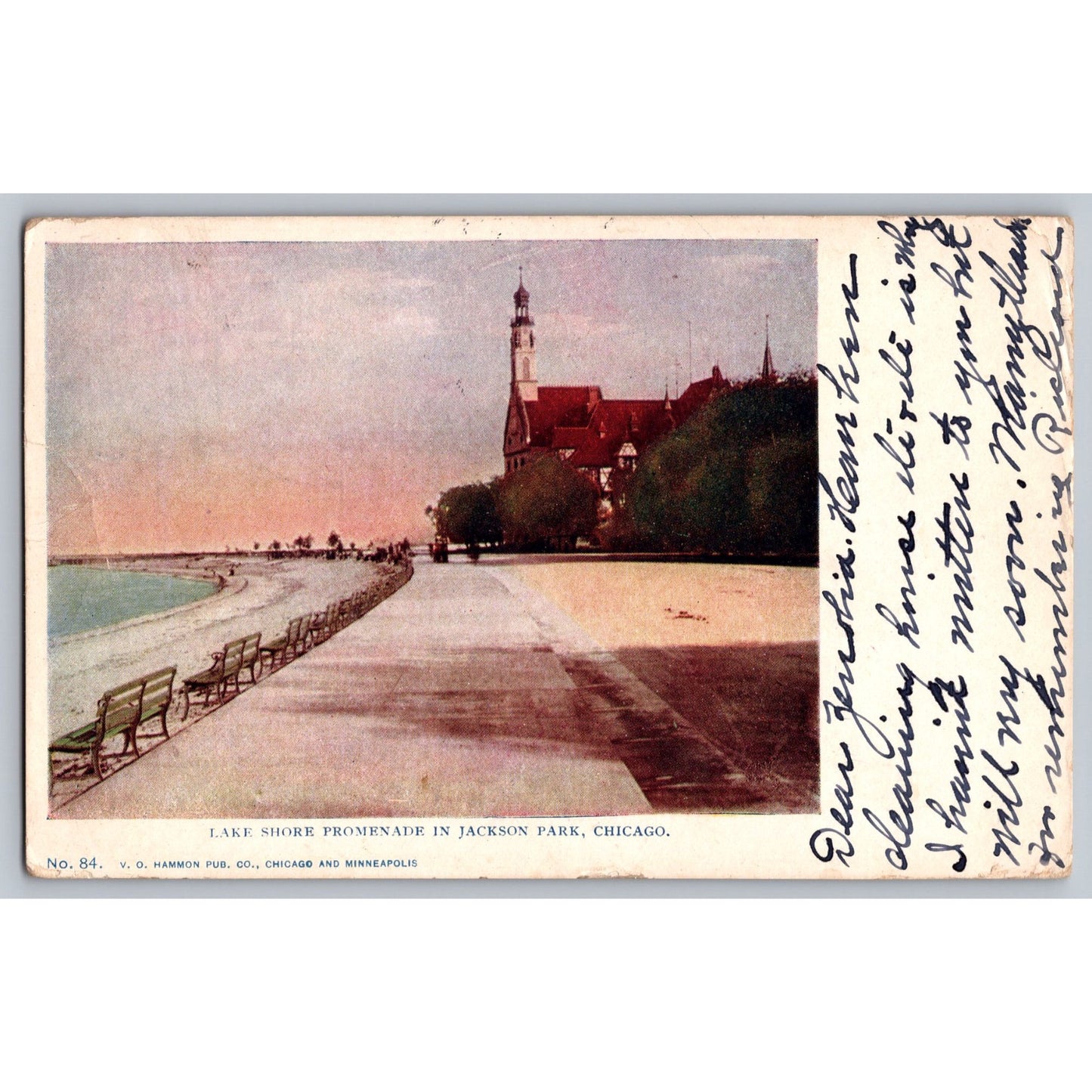 Chicago IL Illinois Lake Shore Promenade Jackson Park 1907 Undivided Postcard