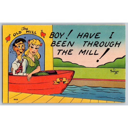 Comic Postcard Boy Have I Been Through the Mill Linen Unused