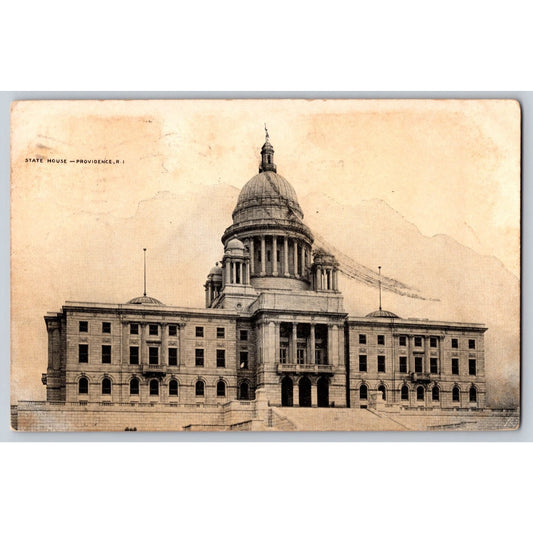 Providence RI Rhode Island State House 1905 Undivided Back Postcard Used