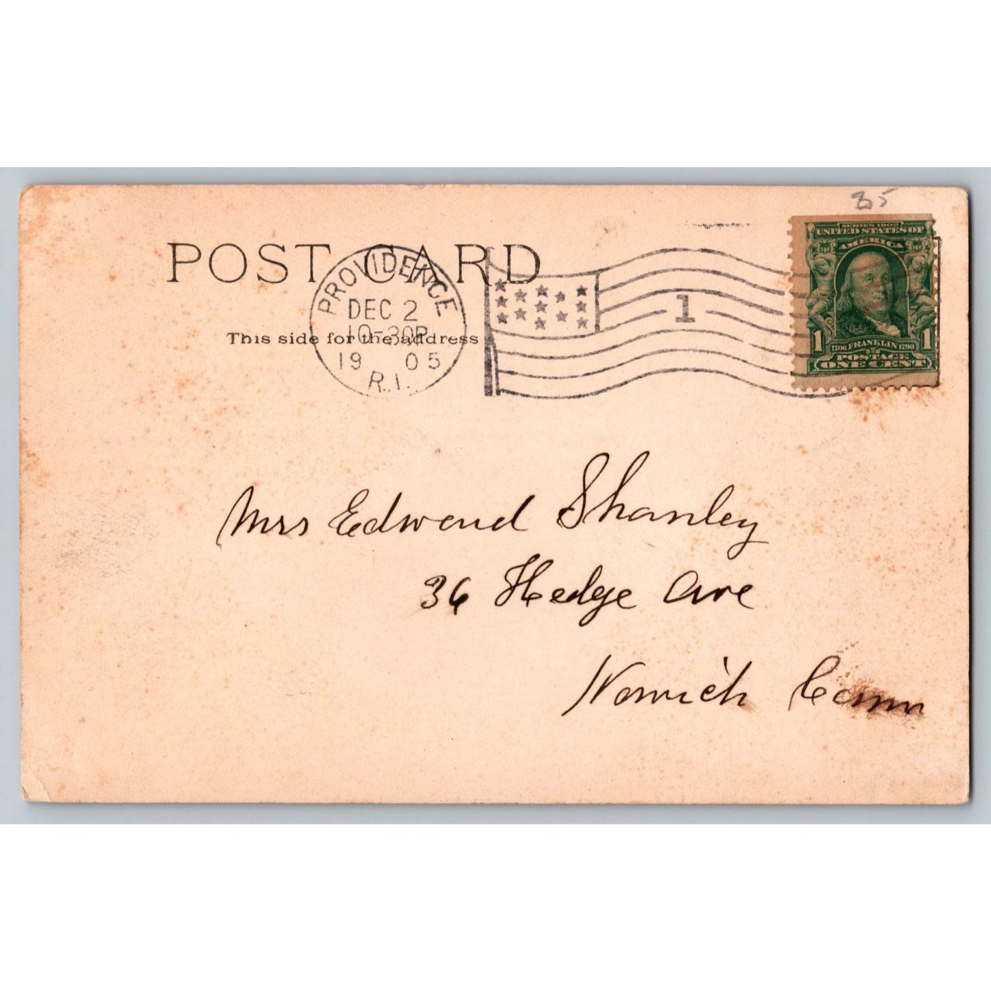 Providence RI Rhode Island State House 1905 Undivided Back Postcard Used