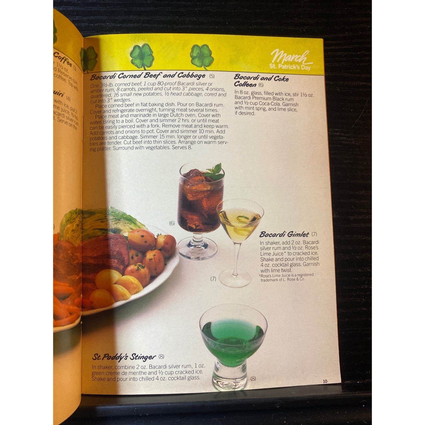 Bacardi Gold Reserve Rum Vintage Ad Recipes 1987 Puerto Rican Distilled Spirits