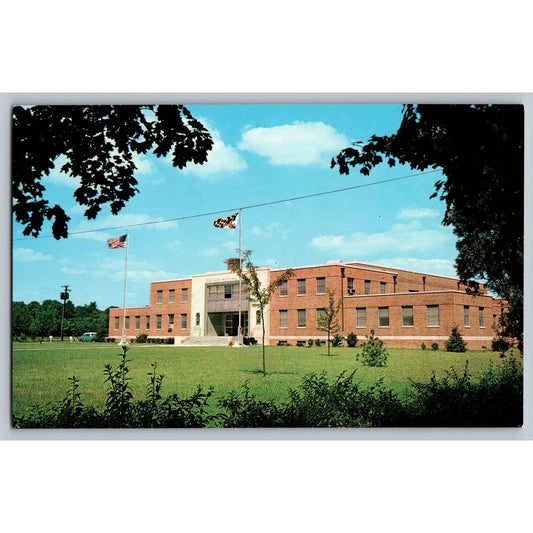 Salisbury MD Maryland National Guard Armory Chrome Postcard Triangle Printing