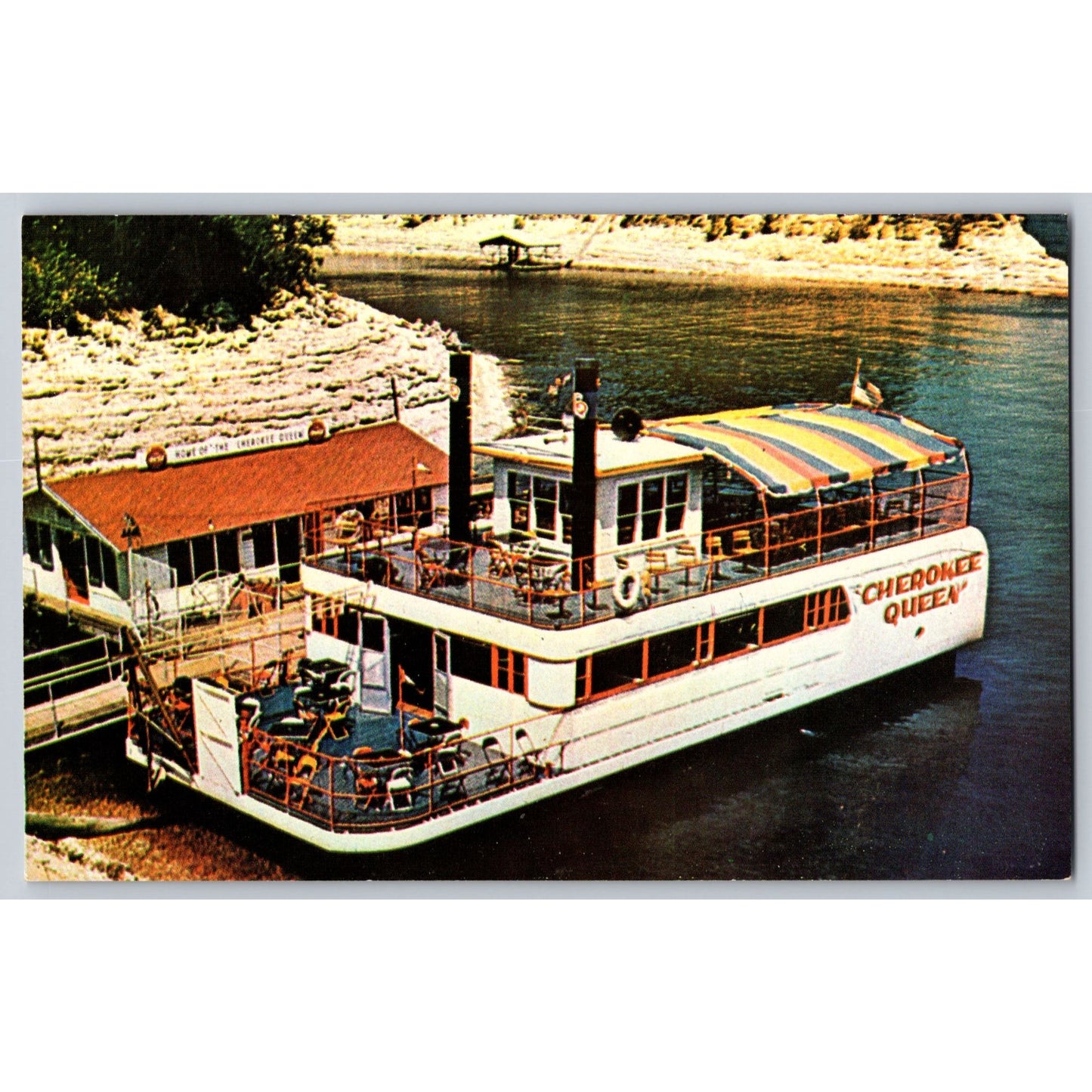 Grand Lake OK Oklahoma Cherokee Queen Excursion Boat Postcard Betty Terrel