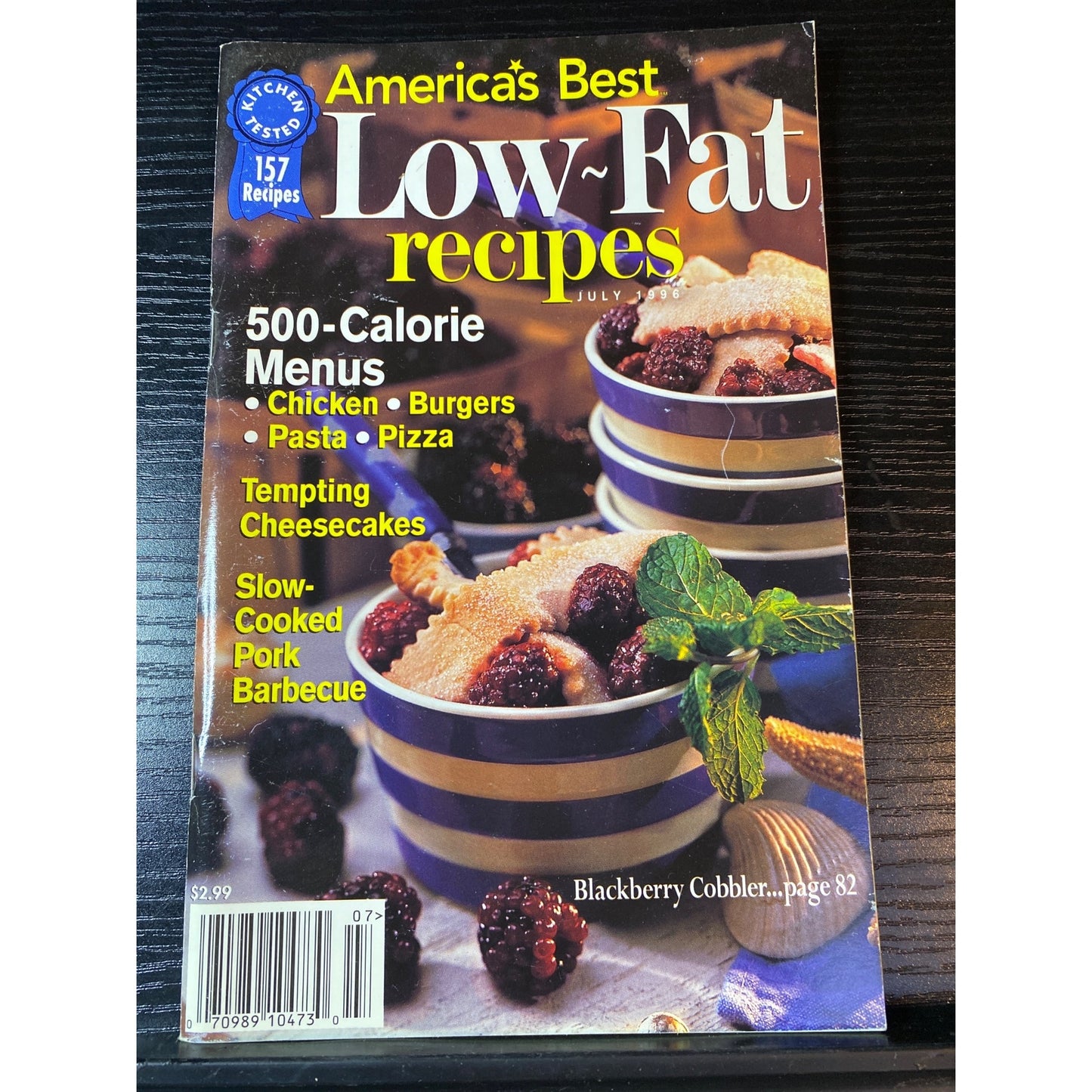 Americas Best Low-Fat 500-Calorie Menus Recipes Cookbook Booklet July 1996