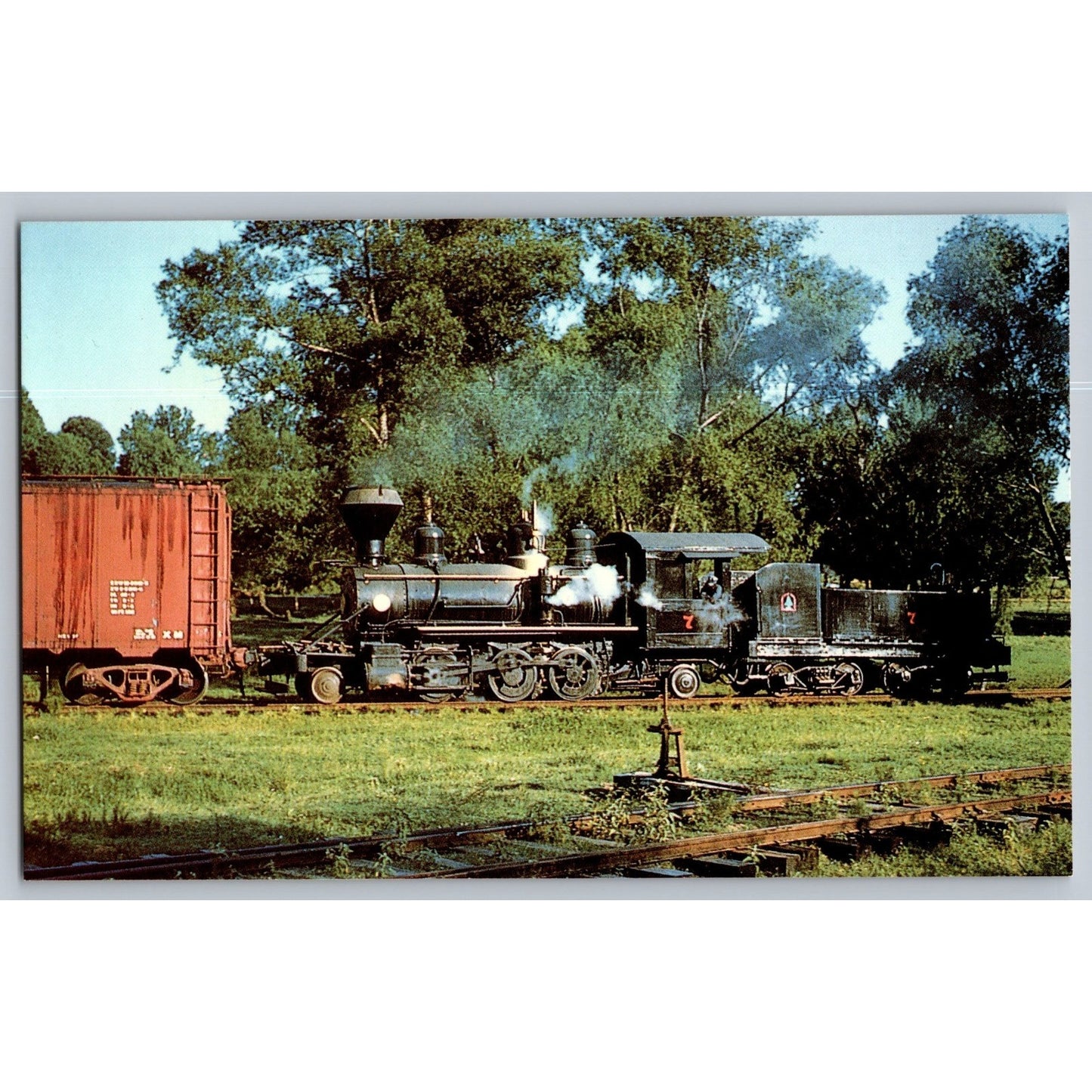 Fishes LA Louisiana Long Leaf #7 Train Railroad Chrome Postcard Unused