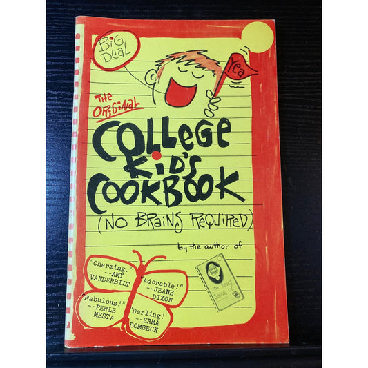 The Original College Kids Cookbook Booklet Marion Hodgson 11th Printing 1976
