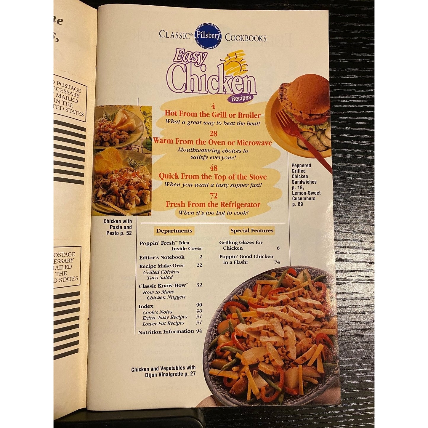 Pillsbury Classic Cookbook Booklet August 1995 #174 Easy Chicken Recipes