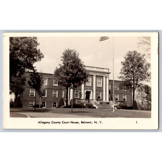 RPPC  Belmont NY New York Allegany County Court House Real Photo Postcard