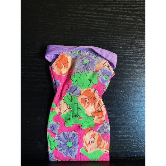 Barbie Fashion Favorites 870 Easy To dress 1992 Purple Floral Sheath Dress