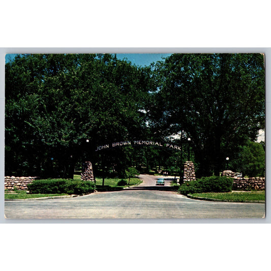 Osawatomie KS Kansasa John Brown Memorial Park Chrome Postcard Unused