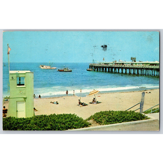 Redondo Beach CA California Lifeguard Station & Pier Postcard Western Publishing