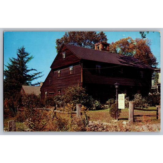 Deerfield MA Massachusetts Old Indian House Chrome Postcard Unused Bromley