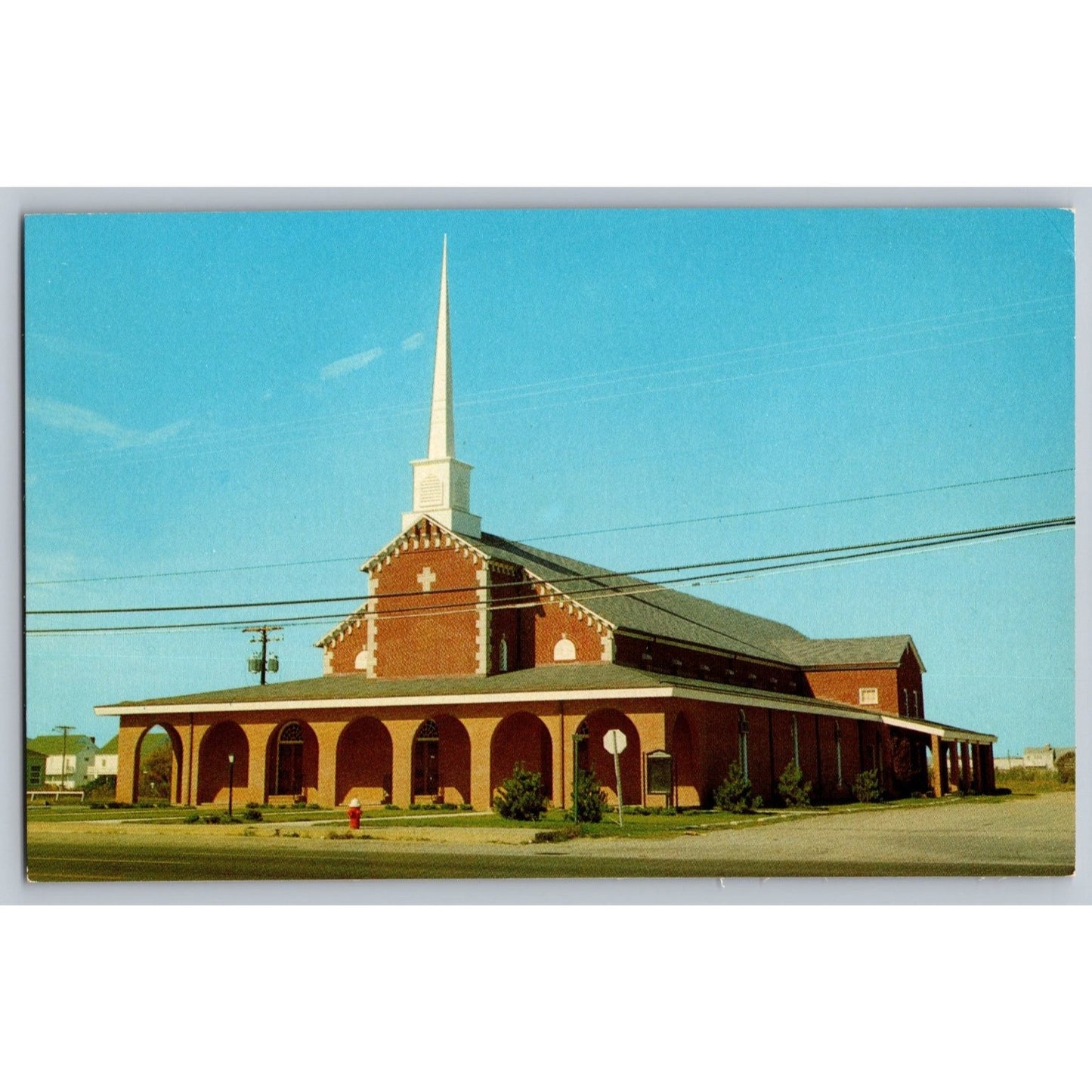 Ocean City MD Maryland Holy Saviour Catholic Church Chrome Postcard Unused