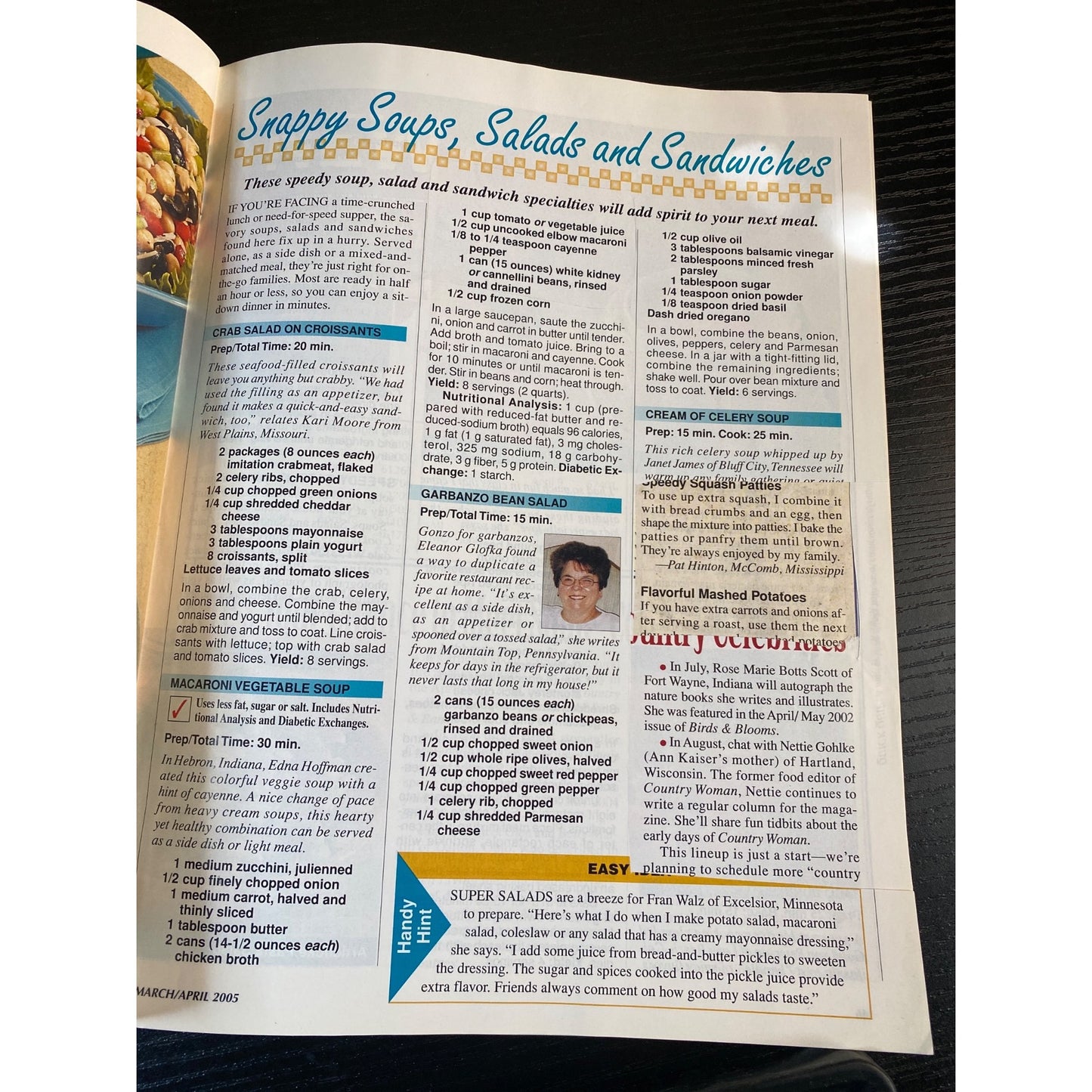 Taste Of Homes Quick Cooking Magazine Mar/Apr 2005 Speedy Meals Make-Ahead Tips