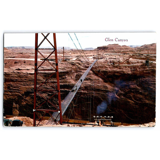 Page AZ Arizona Glen Canyon Dam Site Footbridge Chrome Postcard Unused