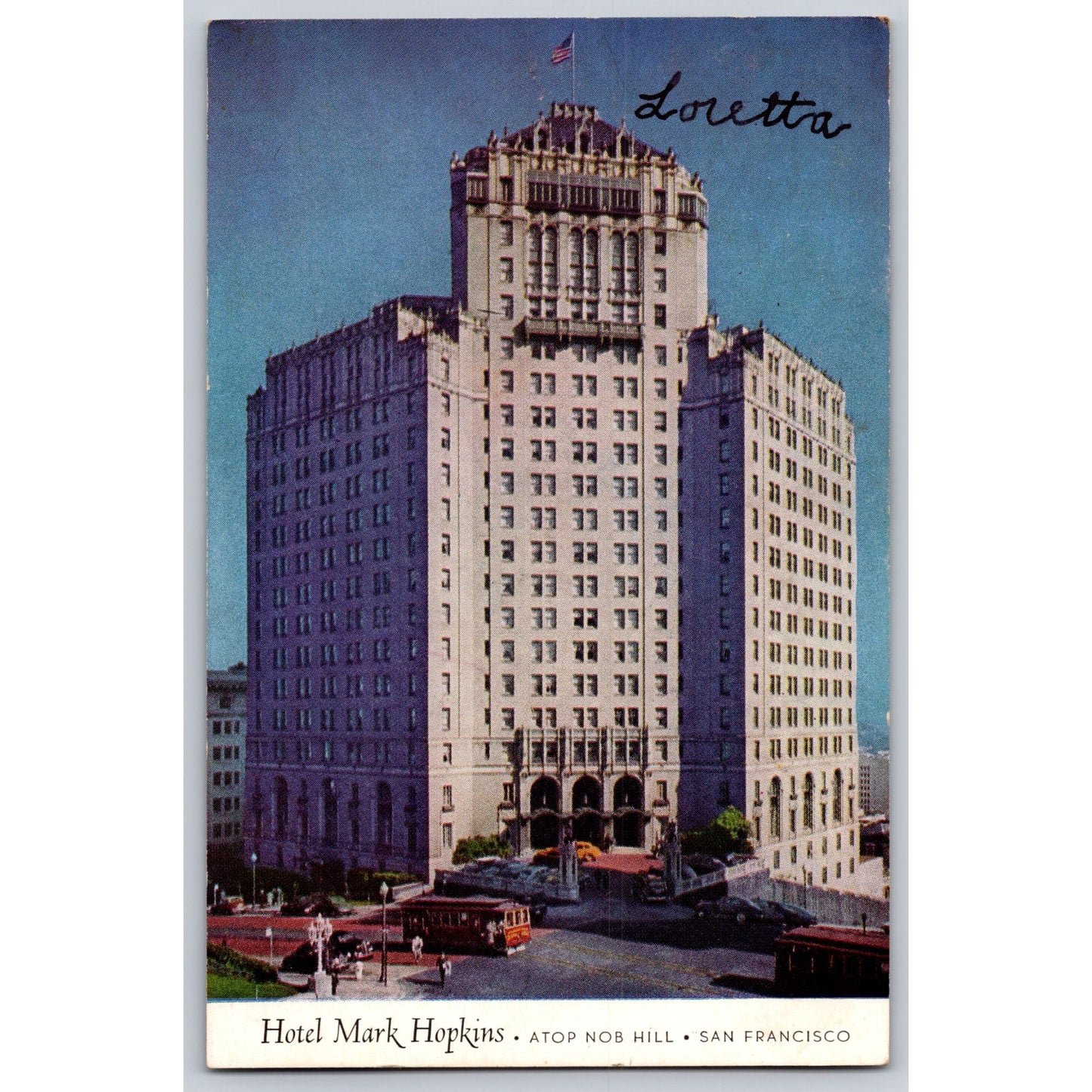 San Francisco CA California Hotel Mark Hopkins Postcard Private Mailing Card