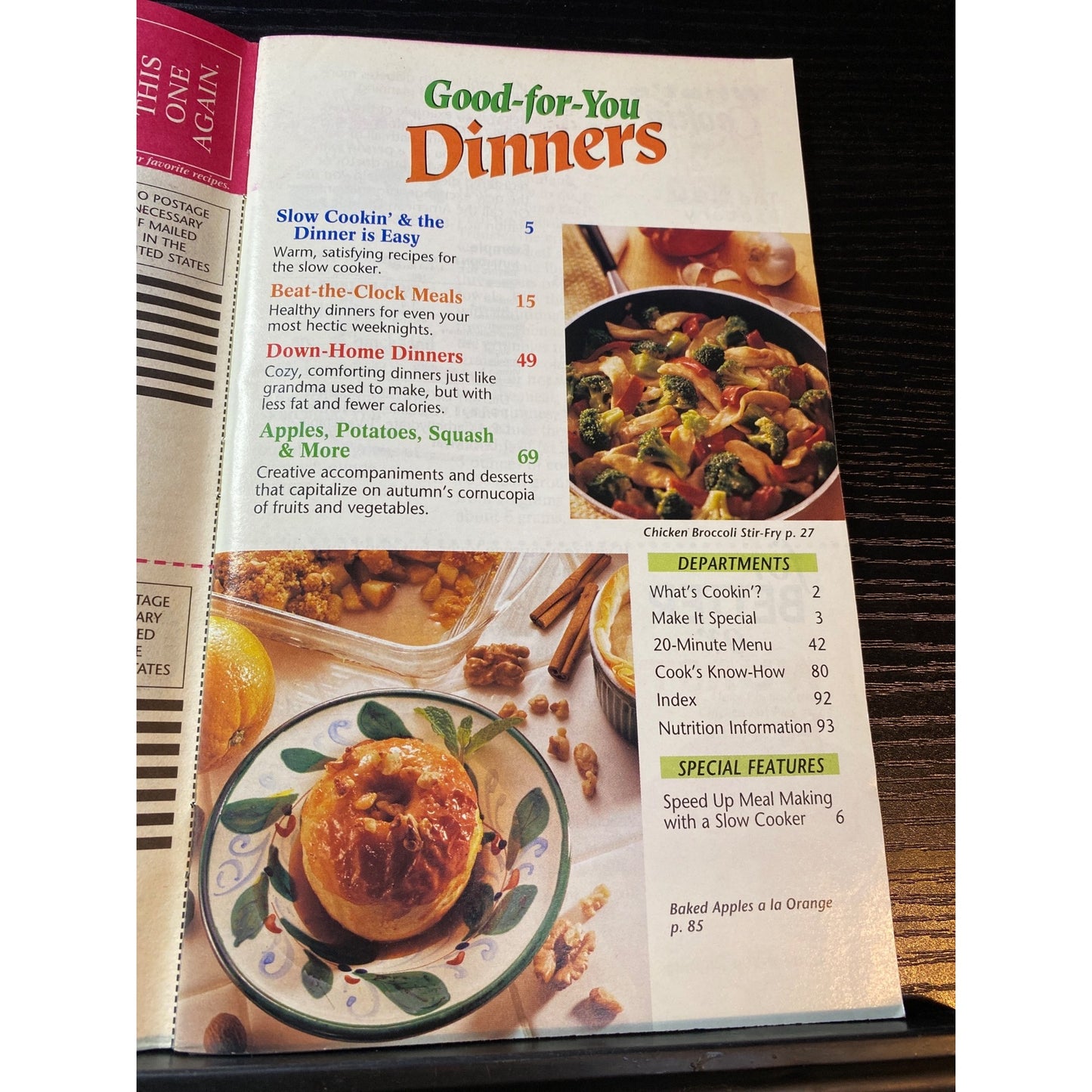 Pillsbury Good-For-You Dinners Cookbook 1996 Booklet 6 Crock-Pot Recipes