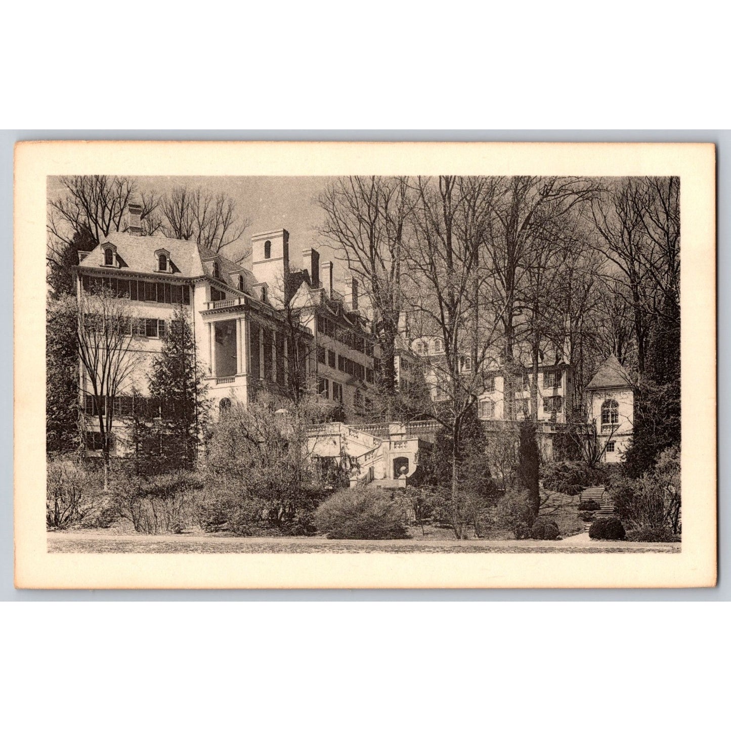 Wilmington DE Delaware Winterthur Museum South View Early Postcard Unused