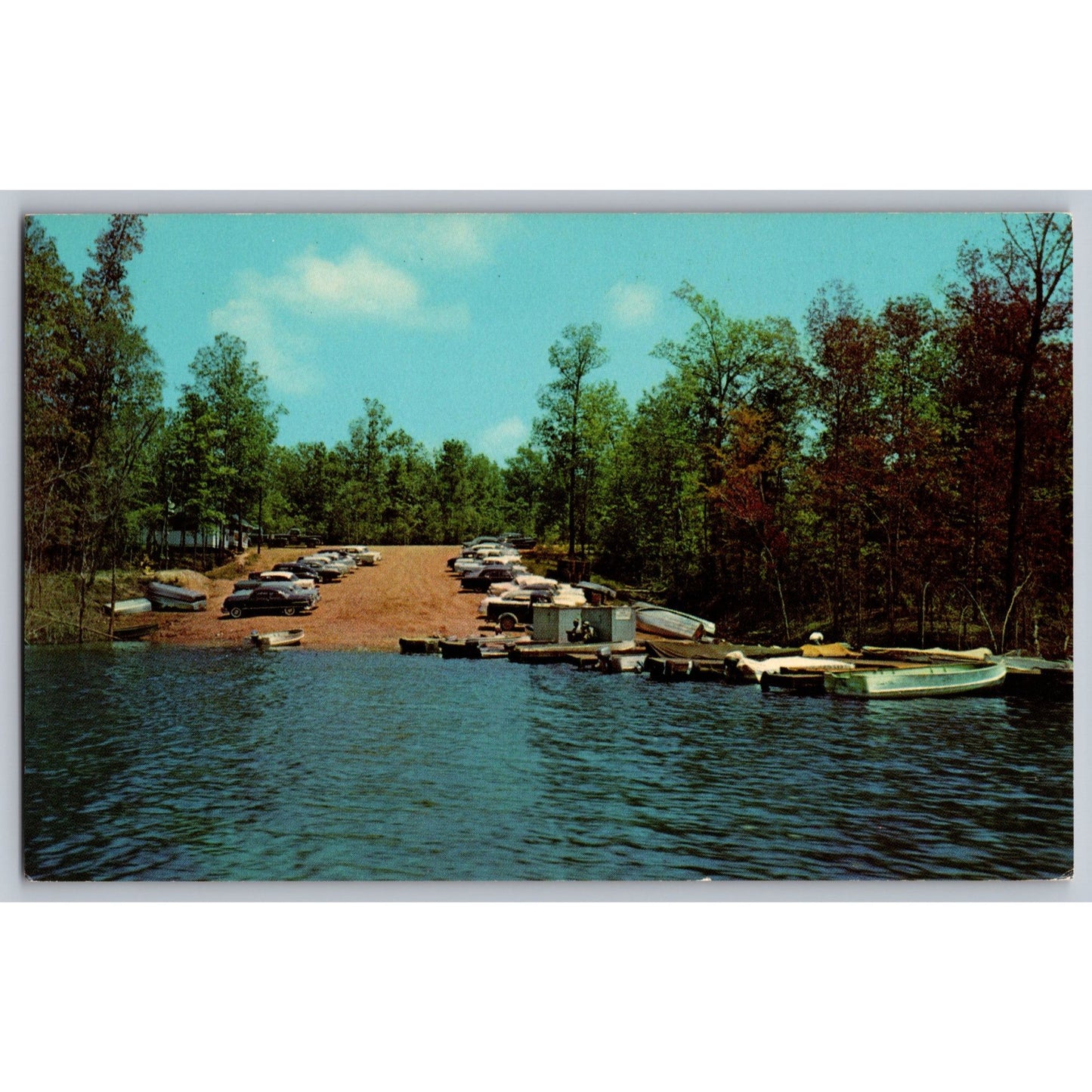 Grenada Lake MS Mississippi Hugh White State Park Boat Launch Chrome Postcard