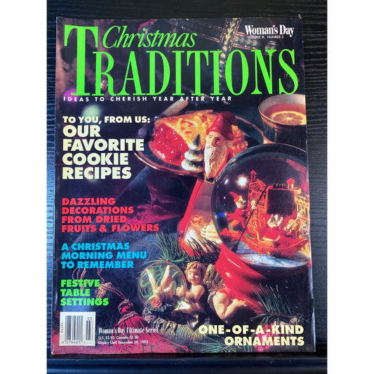 Woman's Day Christmas Traditions Magazine Vol III No 3 1993 Crafts Recipes Decor