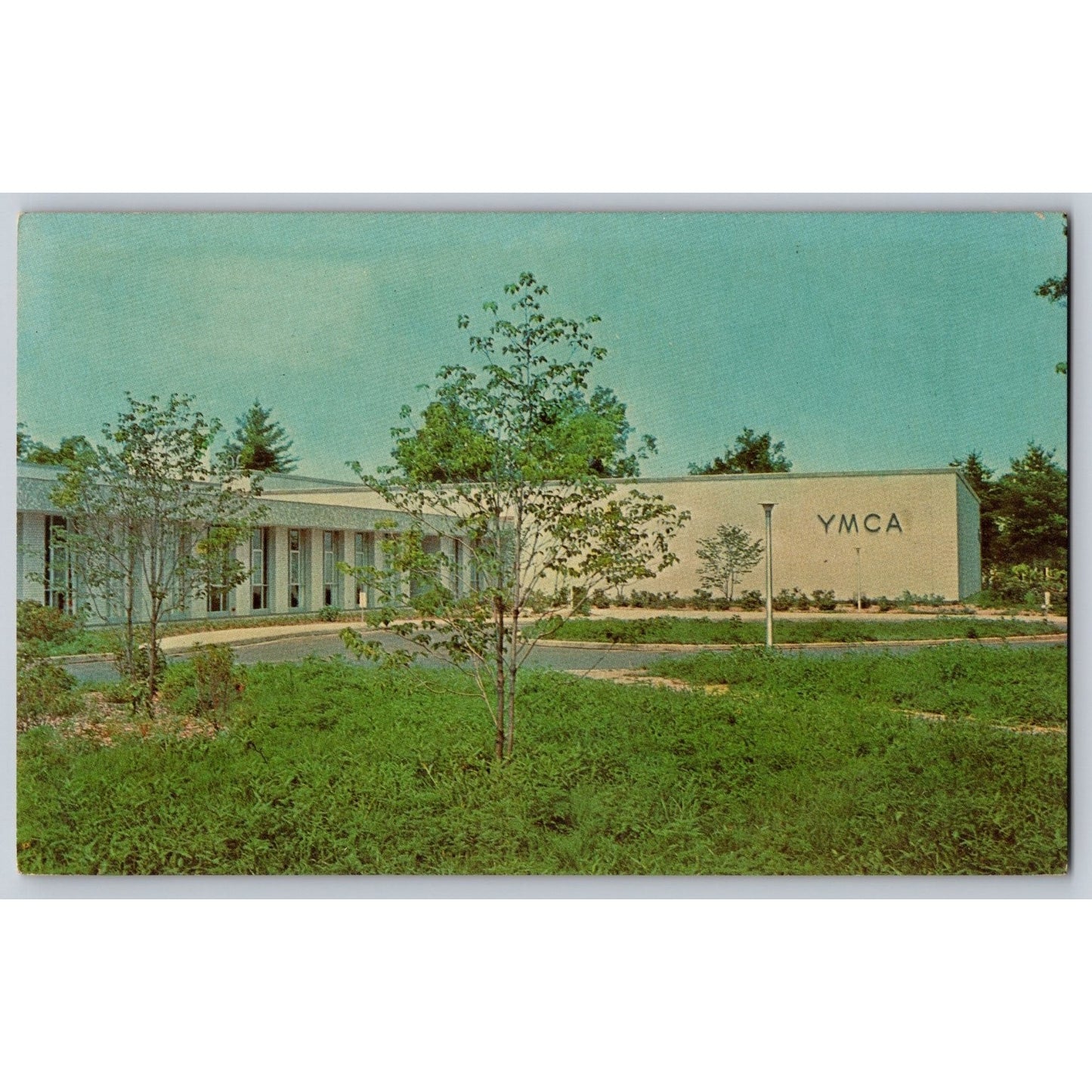 Plainville CT Connecticut YMCA Building 1964 Chrome Postcard Unused Natco