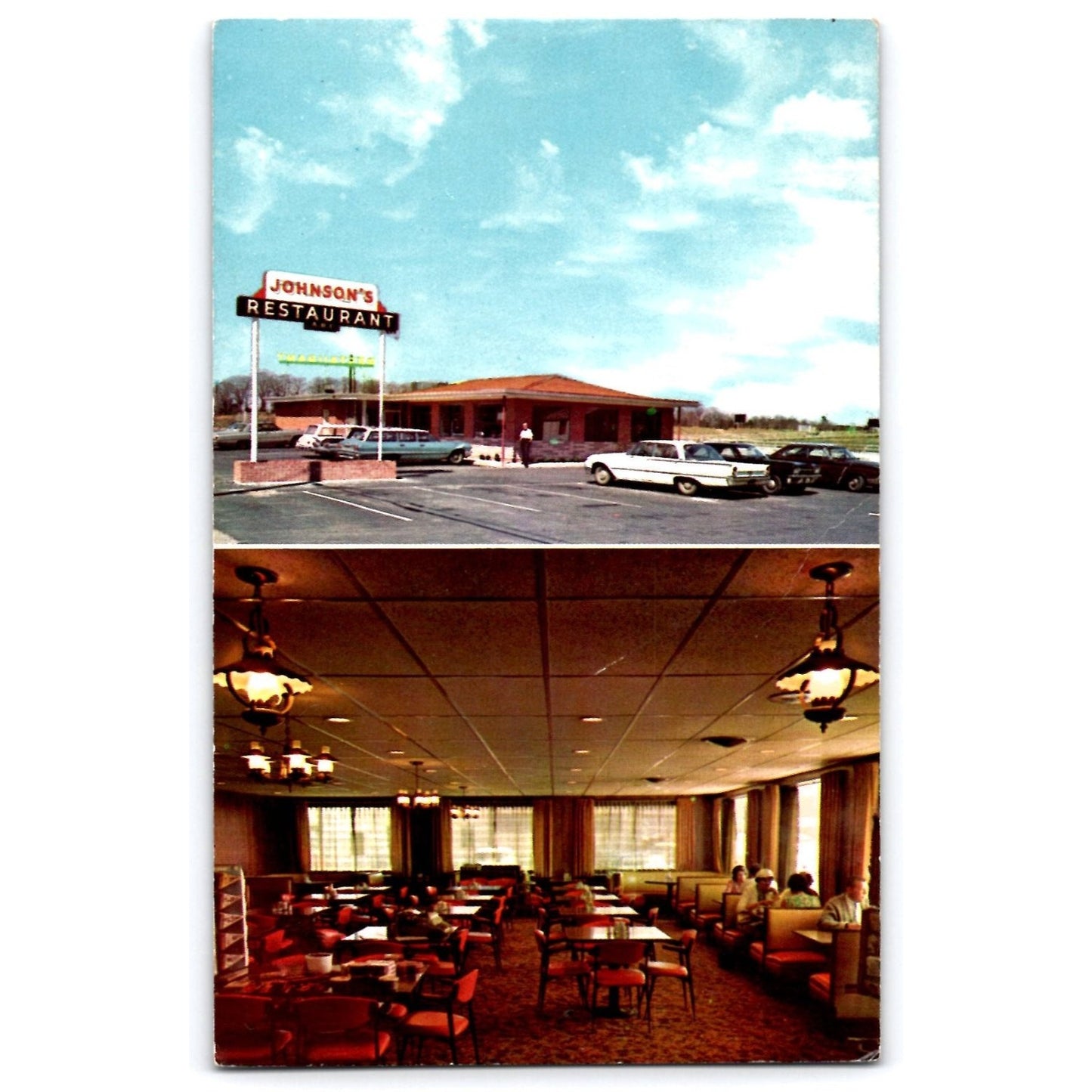 Ashland VA Virginia Johnson's Restaurant Postcard Mayer Post Card Co.