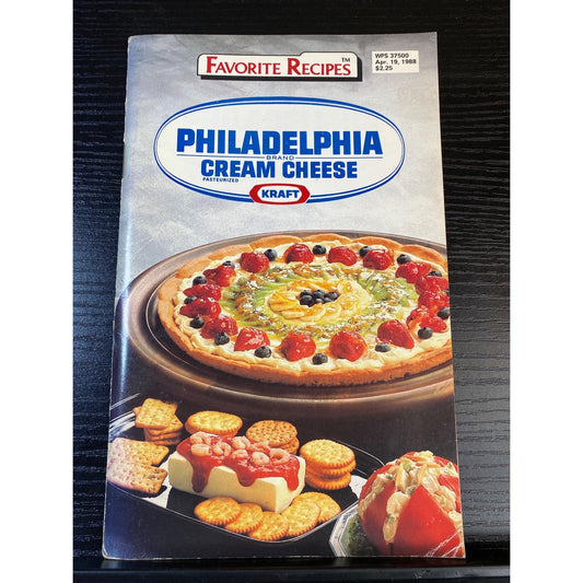 Favorite Recipes Philadelphia Brand Cream Cheese Kraft Cookbook Booklet 1988