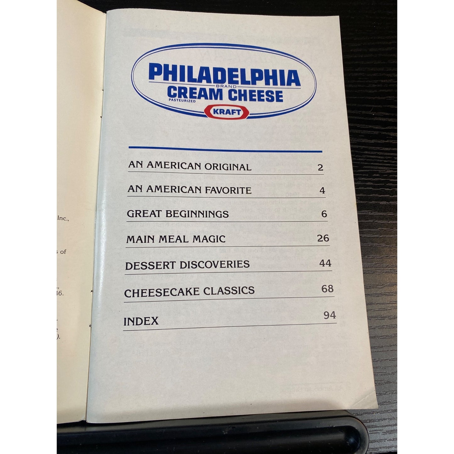 Favorite Recipes Philadelphia Brand Cream Cheese Kraft Cookbook Booklet 1988