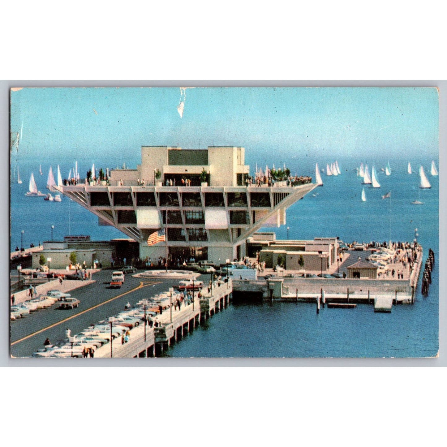 St Petersburg FL Florida Postcard Aerial View Of The Pier Chrome Postcard