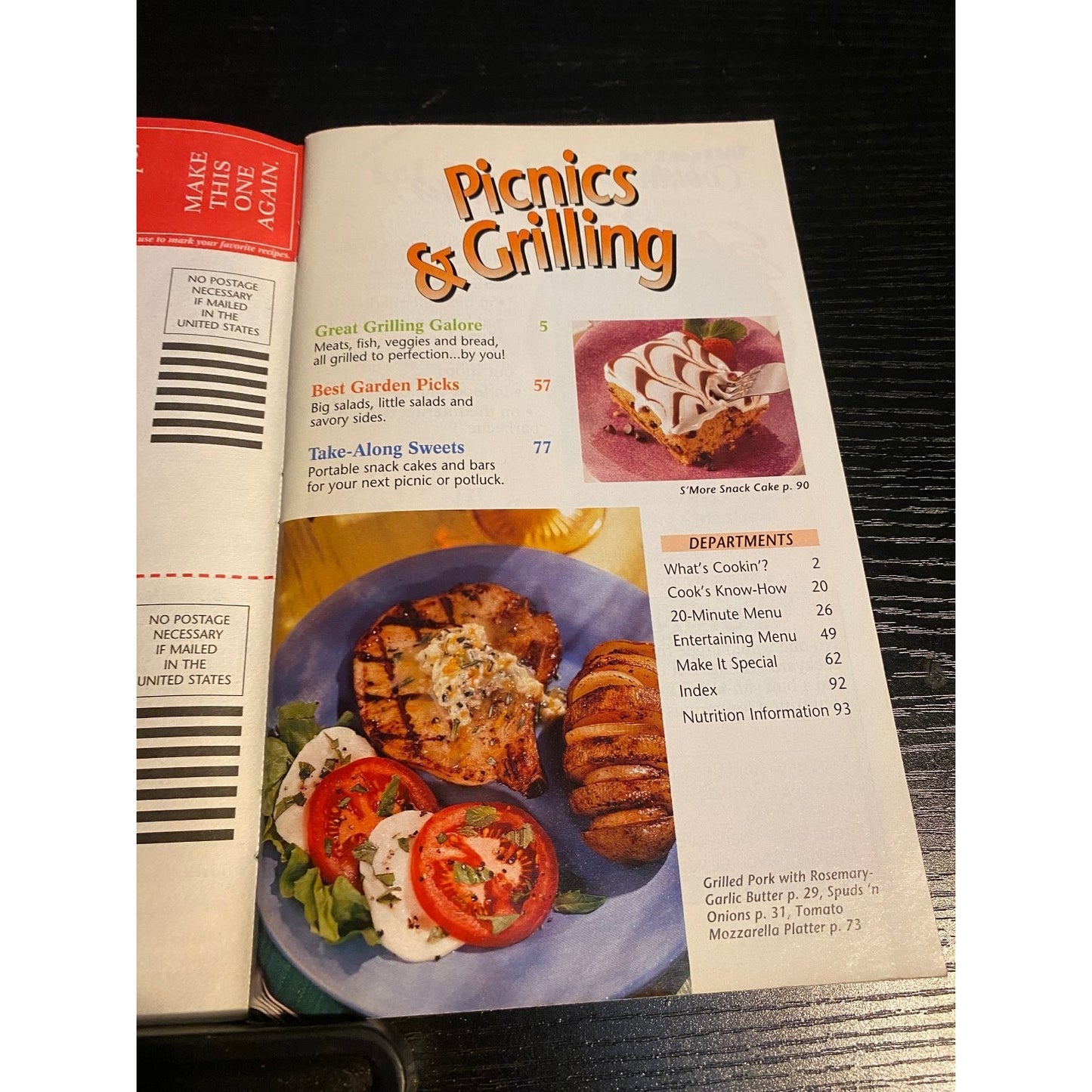 Pillsbury Classic Cookbook Booklet 1997 Picnics & Grilling Recipes