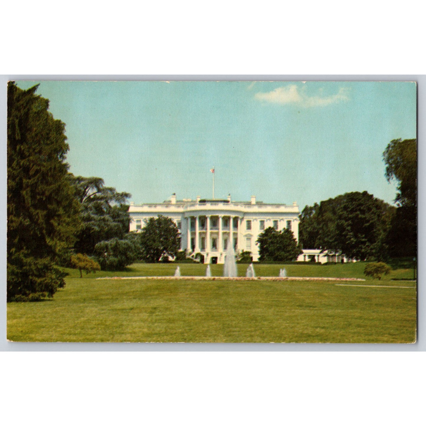 Washington DC White House Chrome Postcard Unused