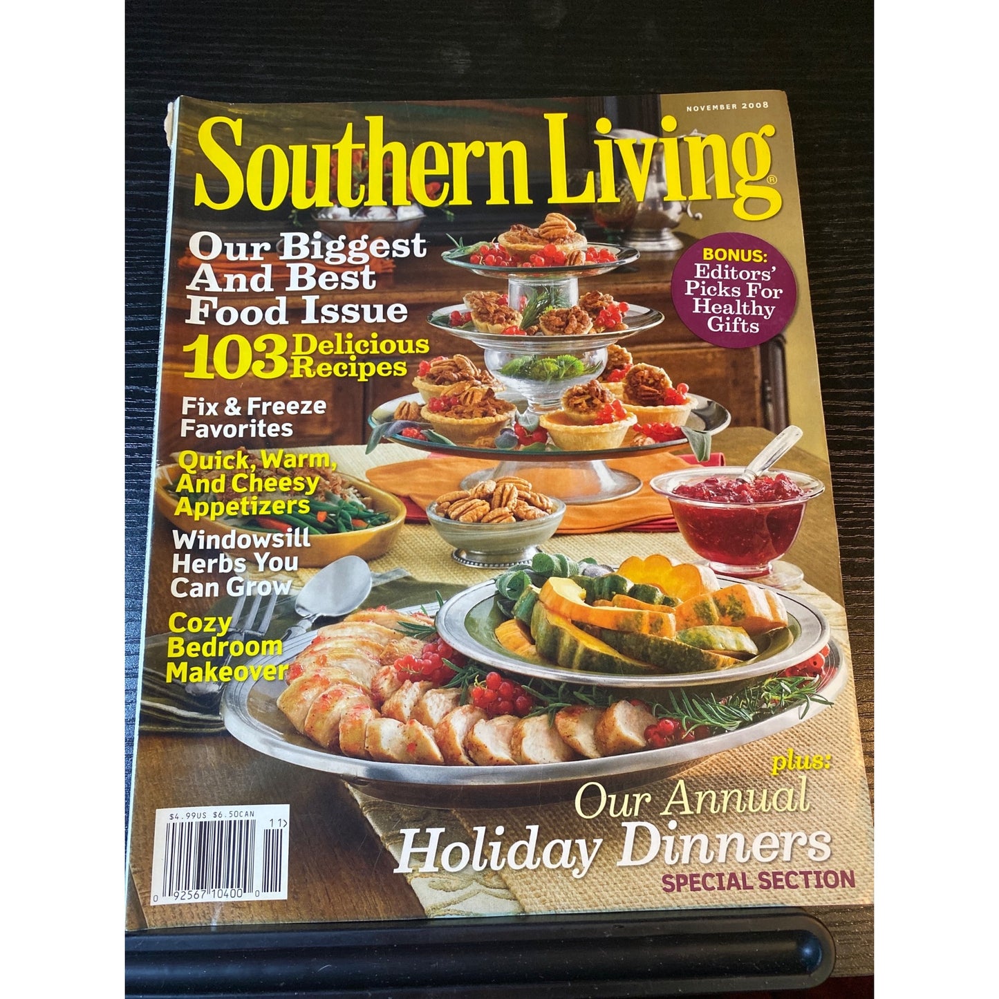 Southern Living Nov 2008 Holiday Recipes Cozy Makeover Ideas And Seasonal Dining