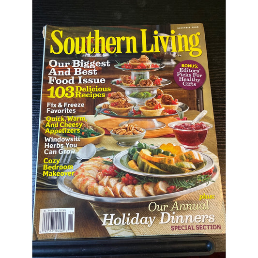 Southern Living Nov 2008 Holiday Recipes Cozy Makeover Ideas And Seasonal Dining