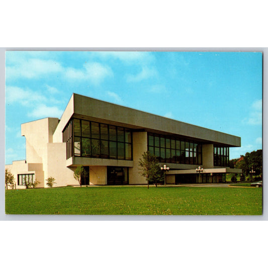 Iowa City IA Iowa University Of Iowa Hancher Auditorium Chrome Postcard Unused