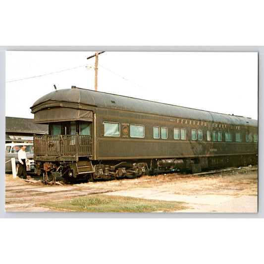 Norfolk VA Virginia Seaboard Coast Line Railroad Office Car Chrome Postcard