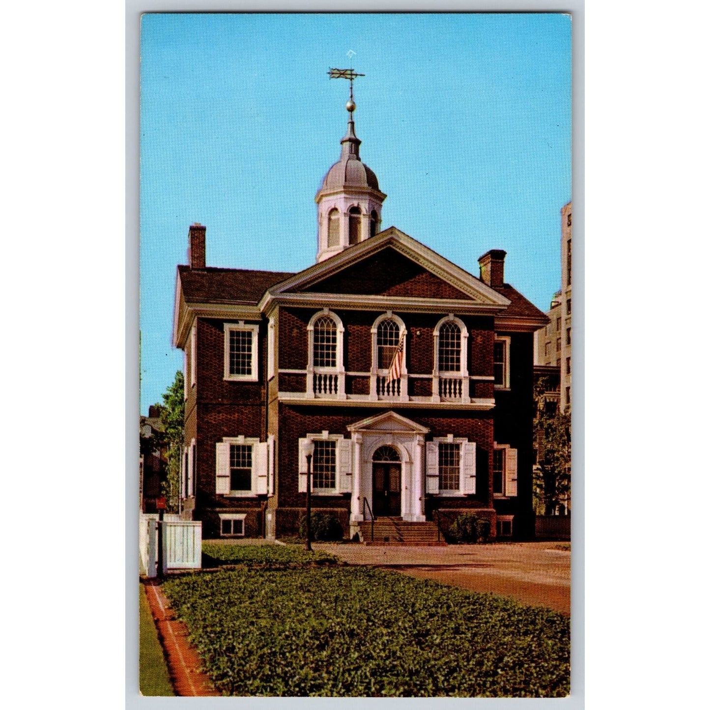 Philadelphia PA Pennsylvania Carpenters Hall Chrome Postcard Unused