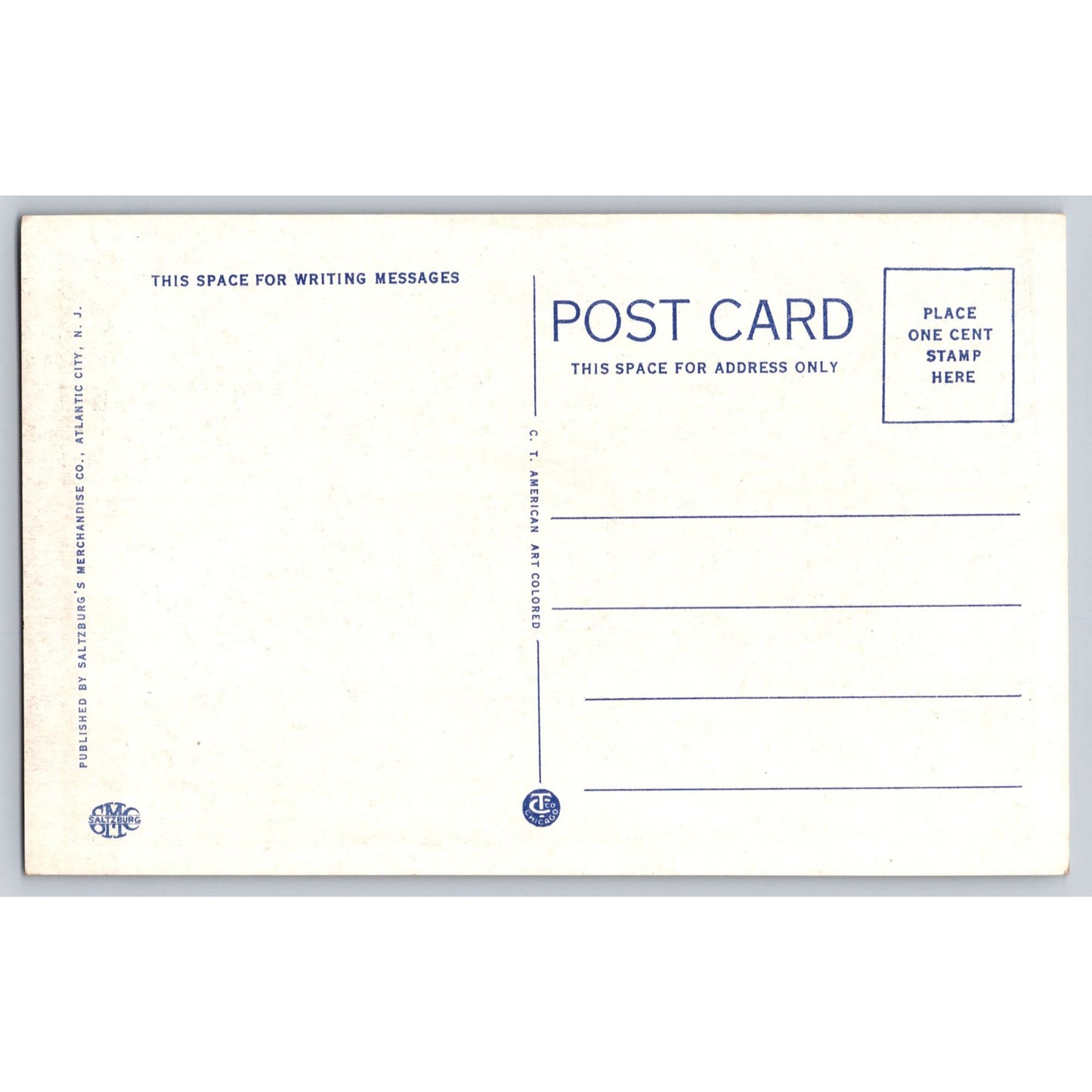 Atlantic City NJ New Jersey Haddon Hall Night White Border Postcard Unused