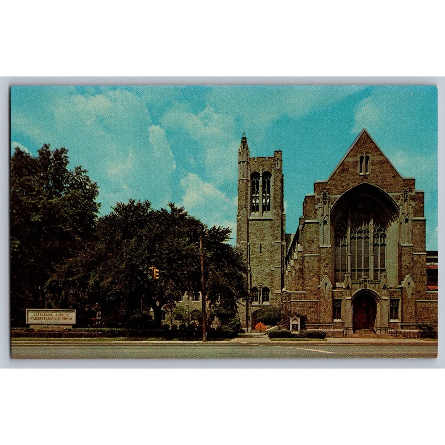 Detroit MI Michigan Presbyterian Church Jefferson Ave 1960s Postcard Dexter