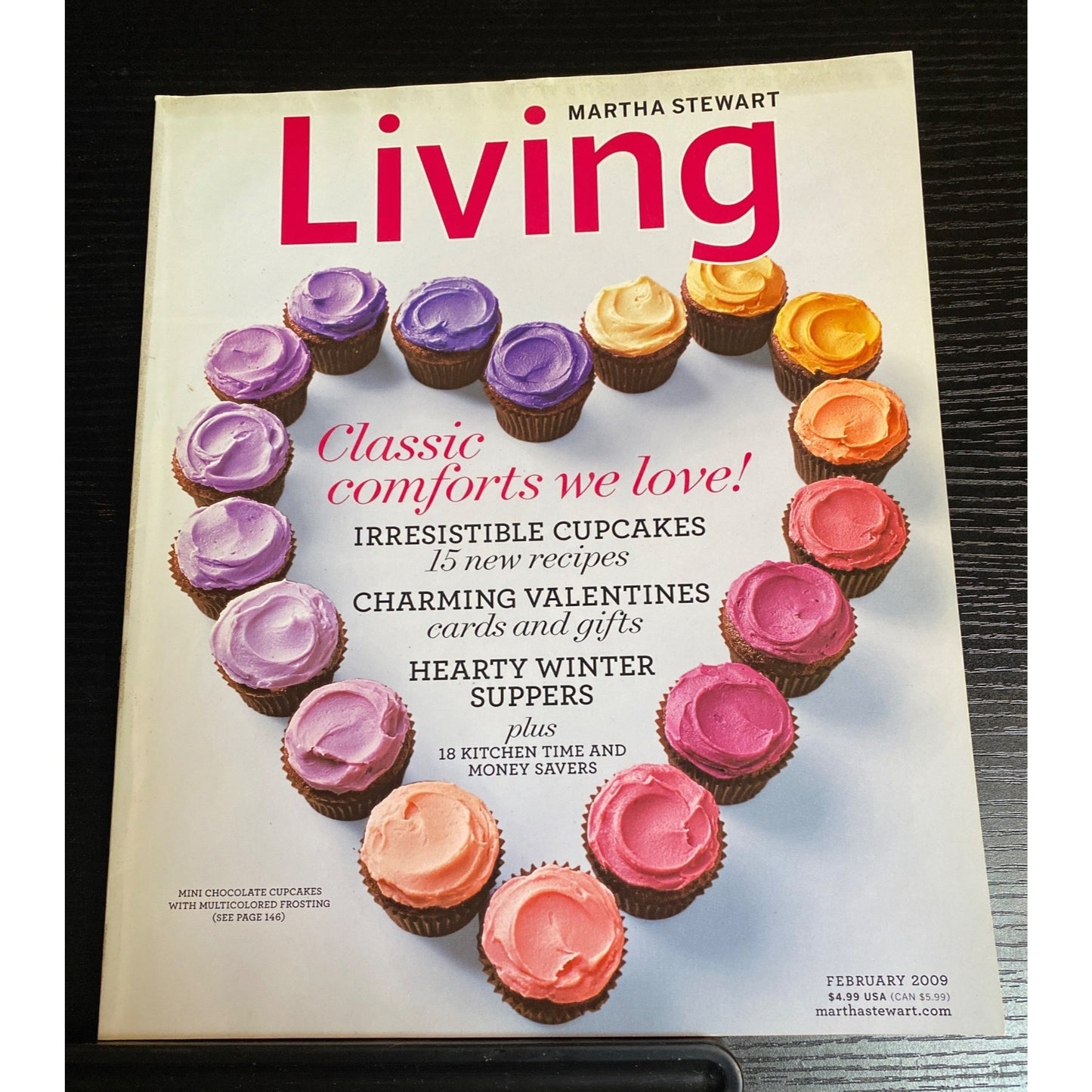 Martha Stewart Living Magazine #183 February 2009 Valentine Cupcakes Gifts Cards