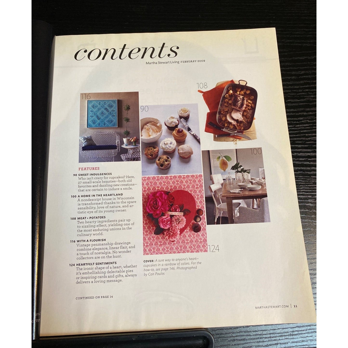 Martha Stewart Living Magazine #183 February 2009 Valentine Cupcakes Gifts Cards