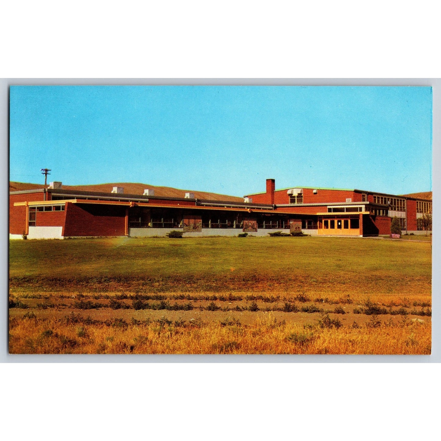 Lusk WY Wyoming High School Chrome Postcard Unused Noble Postcards Co