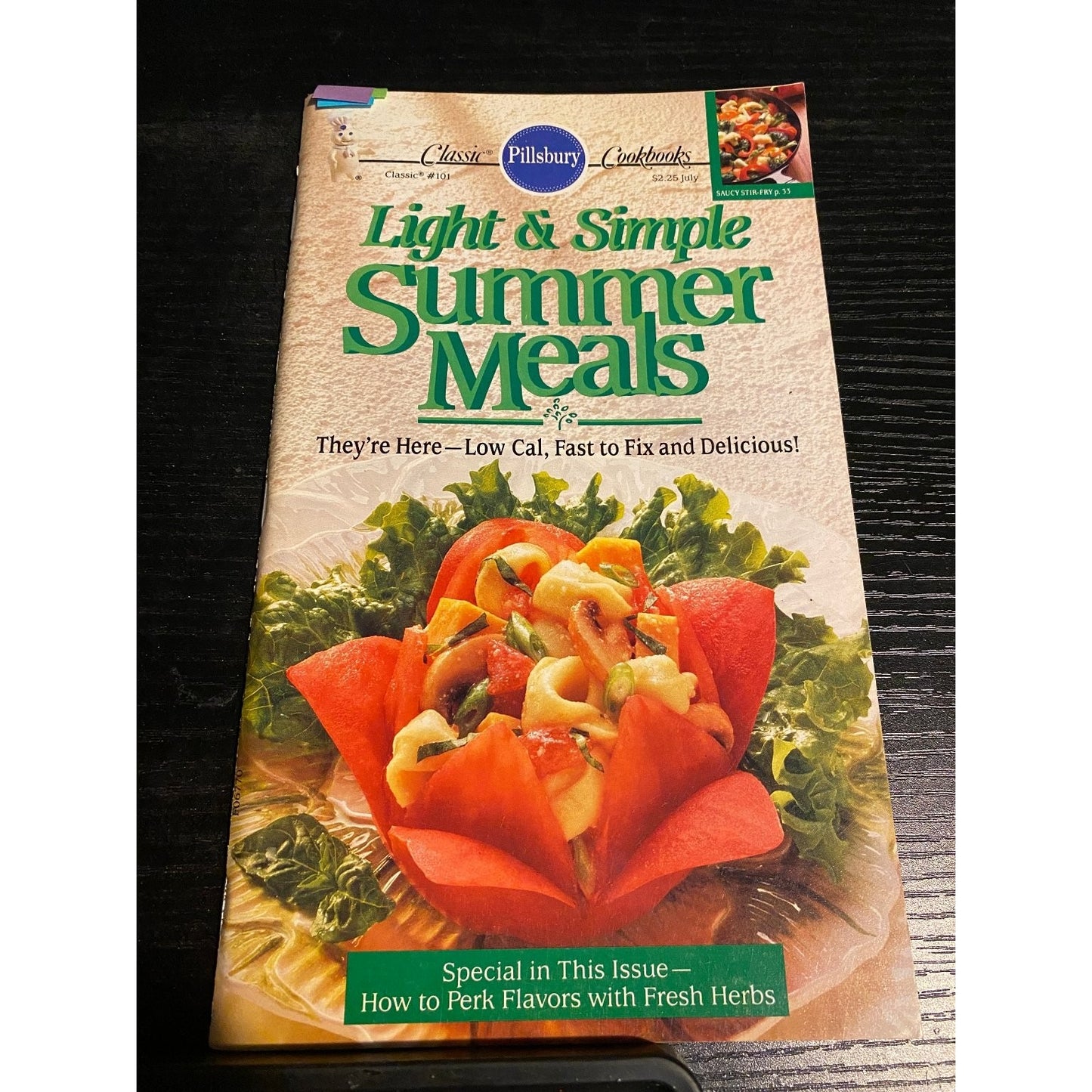 Pillsbury Classic Cookbook Booklet 1989 Light & Simple Summer Meals Low Cal