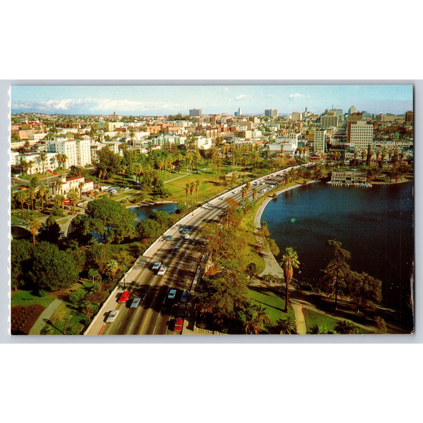 Los Angeles CA California Gen Douglas MacArthur Park Wilshire Blvd Postcard