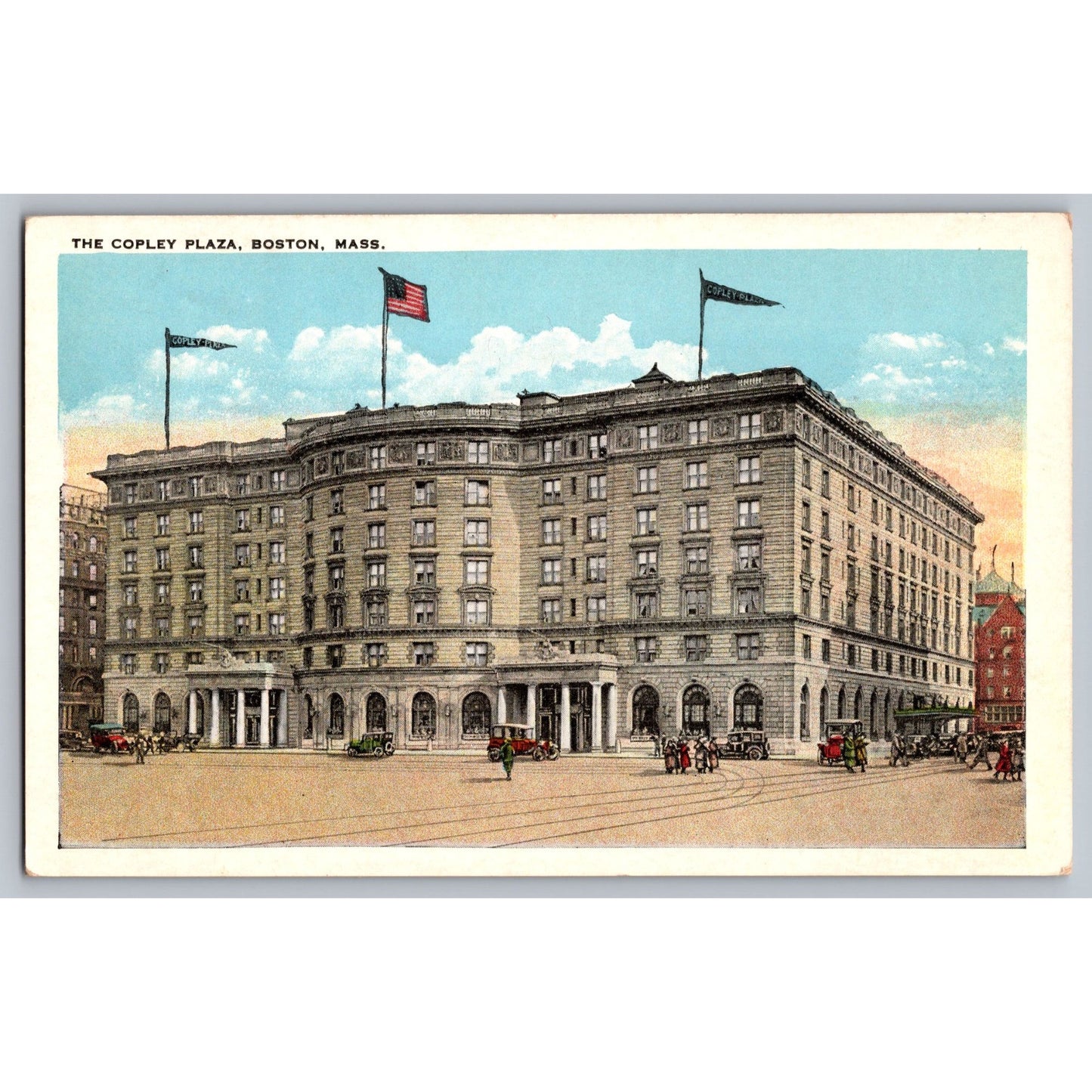Boston MA Massachusetts Copley Plaza Hotel Boston Postcard Tichnor Bros Unused