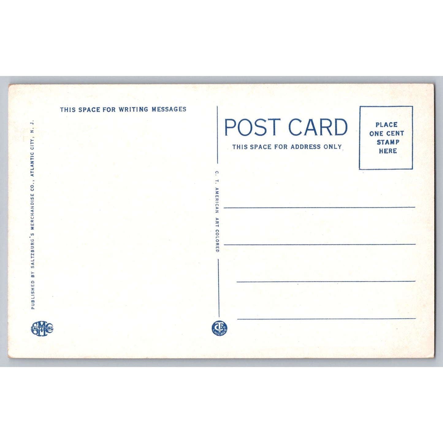 Atlantic City NJ New Jersey Chelsea Hotel White Border Postcard 1930s