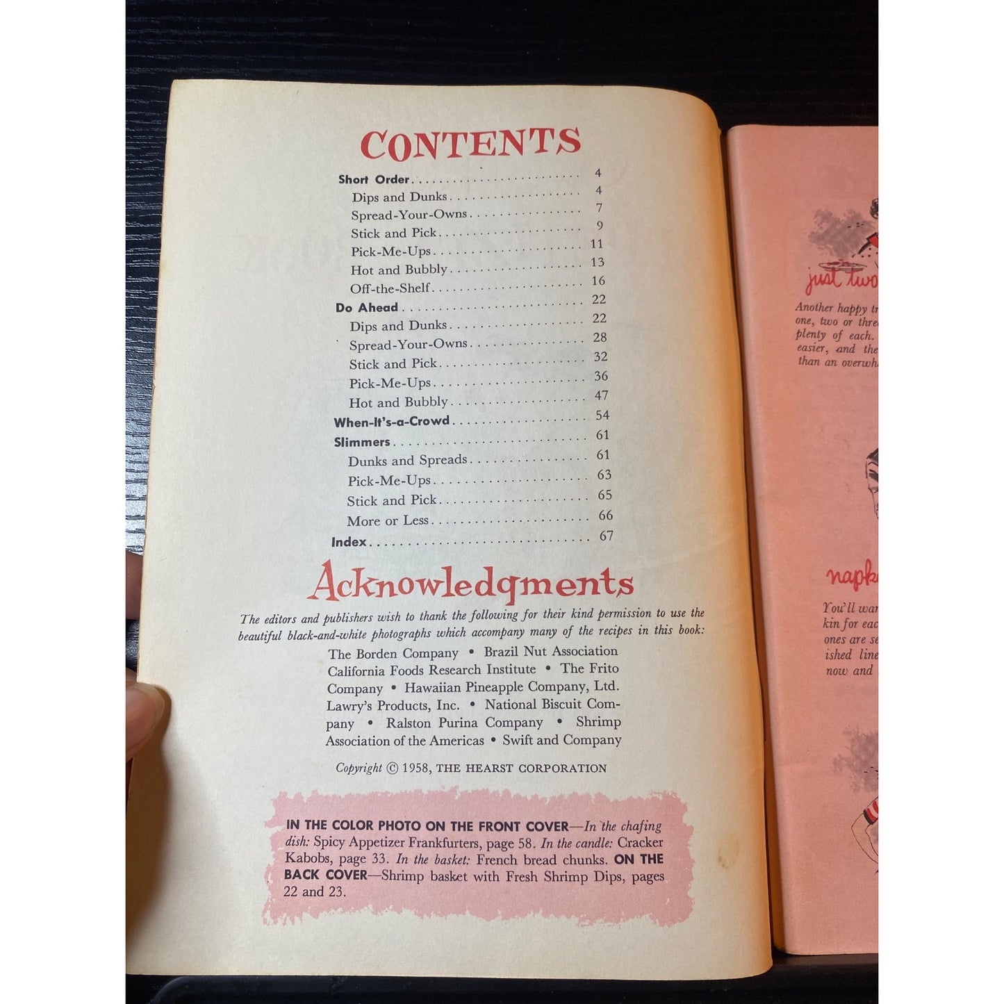 Good Housekeeping Appetizer Book 1958 Canapés Hors Doeuvres Nibbles Recipes