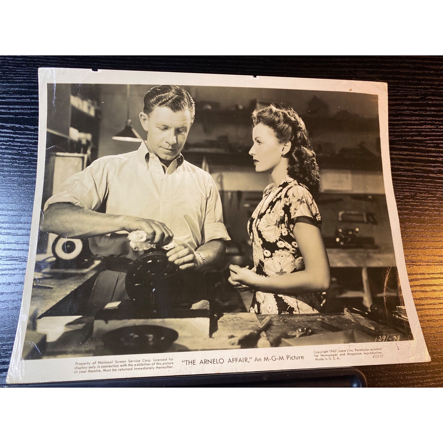 Movie Photo 8x10 Glossy The Arnelo Affair 1947 Frances Gifford & George Murphy