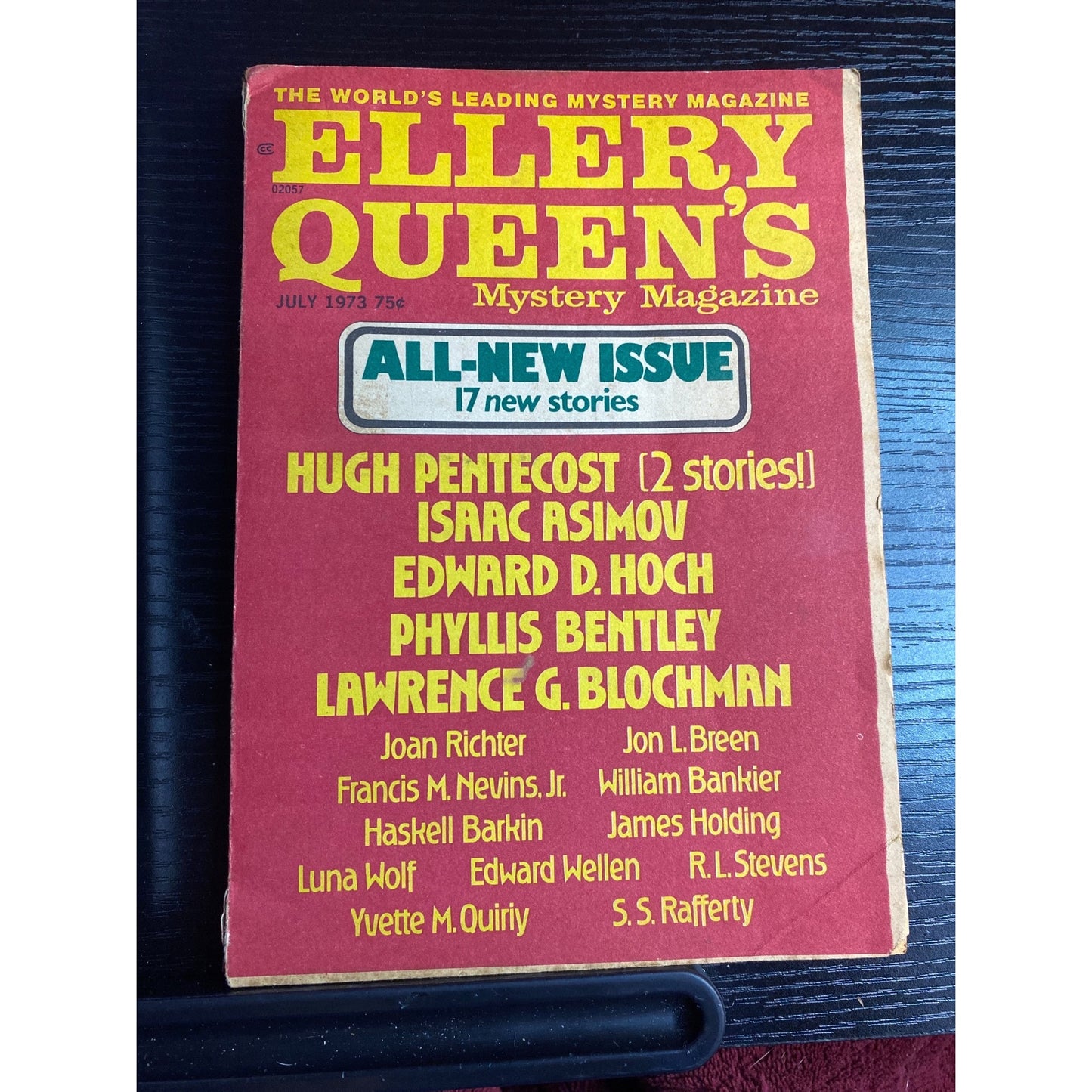 Ellery Queens Mystery Magazine July 1973 Isaac Asimov Hugh Pentecost Edward Hoch